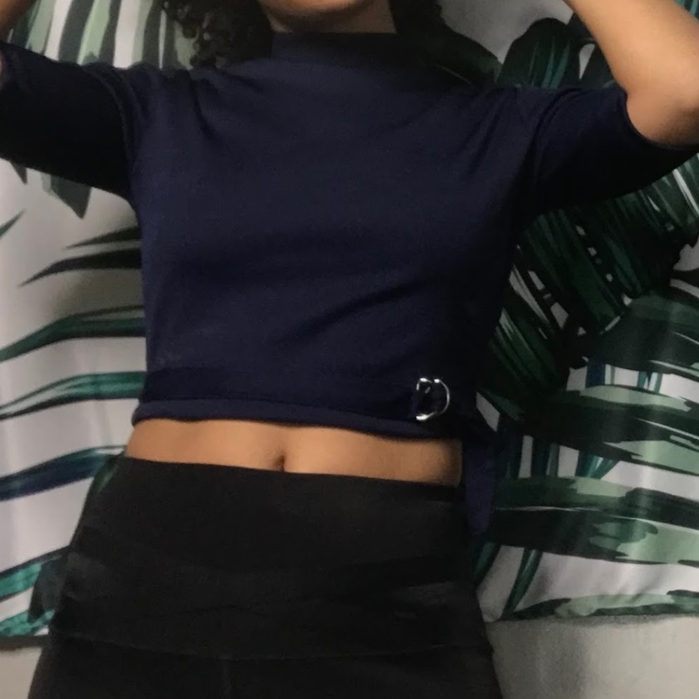 Navy Blue crop top